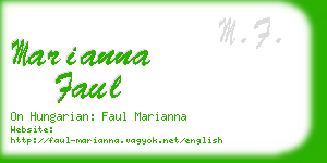 marianna faul business card
